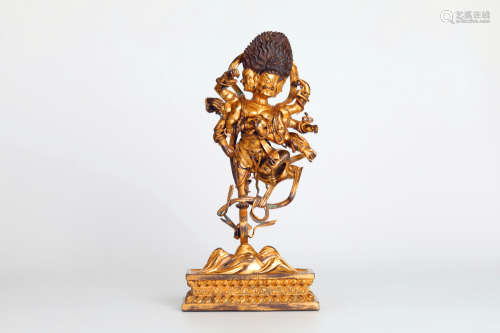 Ming, bronze gilt “Bu dong ming wang” Buddha