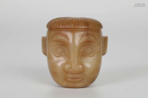 Chinese ancient jade man head