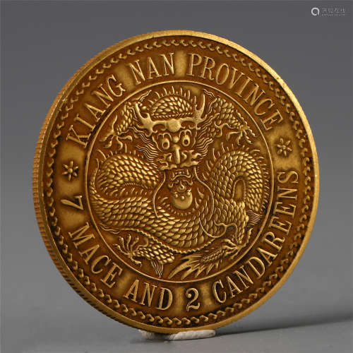 A CHINESE DRAGON GOLD COIN