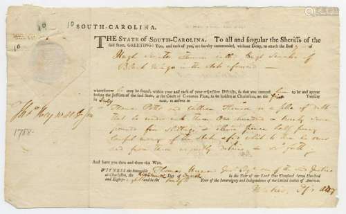 Declaration Signer Thomas Heyward Superb Signature On