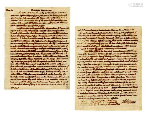 Declaration Signer Thomas Jefferson Fantastic Letter