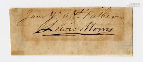 Declaration Signer Lewis Morris Bold Signature