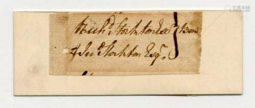 Declaration Signer Richard Stockton Superb Signature