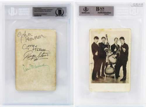 The Beatles Signed Vintage Photo Circa 1962,