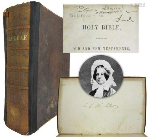 Fillmore Family Bible, Signed By Millard's Wife