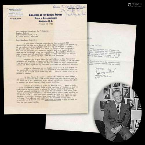 Gerald Ford Fantastic Civil Rights Letter