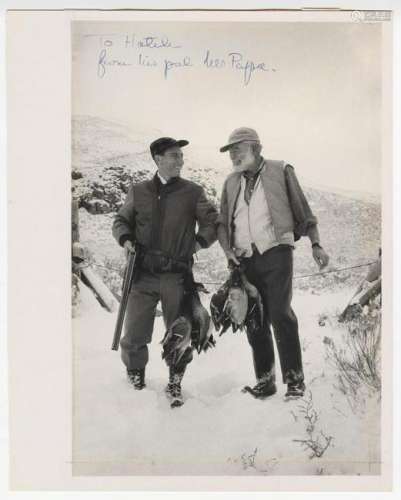 Ernest Hemingway Dedicated and Signed Iconic Photo, to