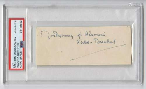 Bernard Montgomery Signature, PSA/DNA Encapsulated and