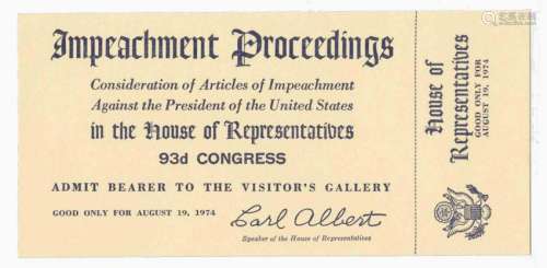 Richard Nixon Impeachment Ticket