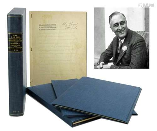 Franklin Roosevelt, The New Deal Manuscript After 1st