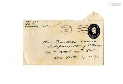 J. D. Salinger Hand Addressed Envelope