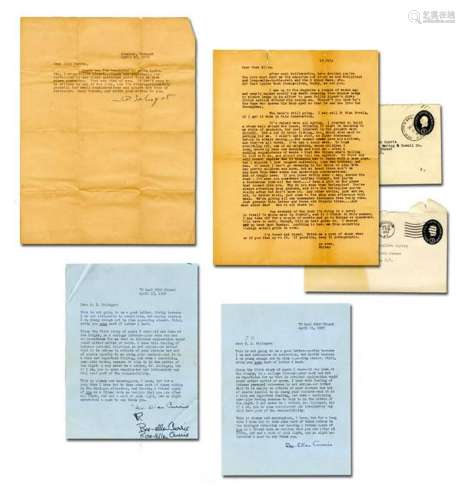 J. D. Salinger Two Fabulous Letters, One Signed in