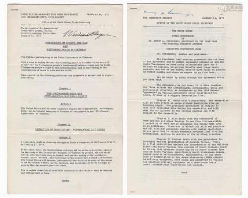 Restoring Peace in Vietnam, William Rogers Signed Copy