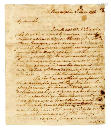 George Washington, As President, Writes His Former