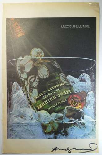 ANDY WARHOL PERRIER VINTAGE LITHOGRAPH