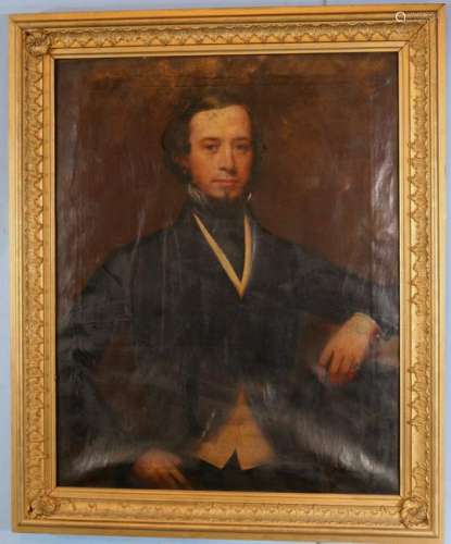 Oil on canvas of young Willoughby Williams Jr.