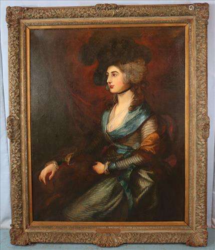 Large Gainsborough portrait of actress Sarah