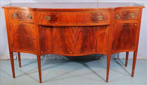 Sheraton style  sideboard with inlay trim