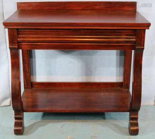 Empire style server with drawer and scroll feet