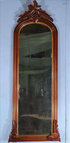 Victorian walnut Victorian hanging mirror