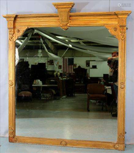 Gold Victorian Eastlake mantle mirror, ca. 1890