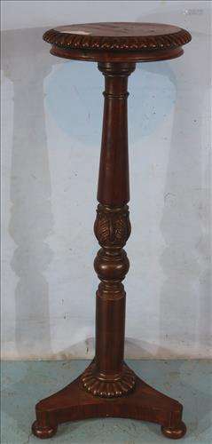 Rosewood pedestal with acanthus carving