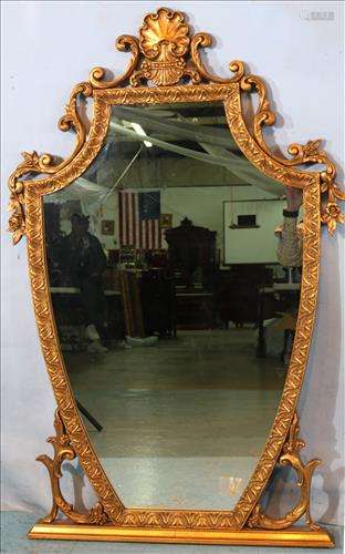 Gold decorator mirror, 51 x 33