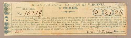 1824 Quantico Canal Lottery Ticket
