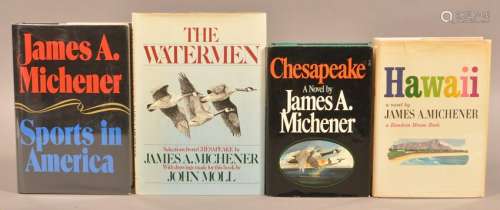 4 James Michener 1st Editions Incl Hawaii