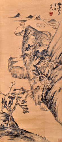 八大山人  仿董小苑画