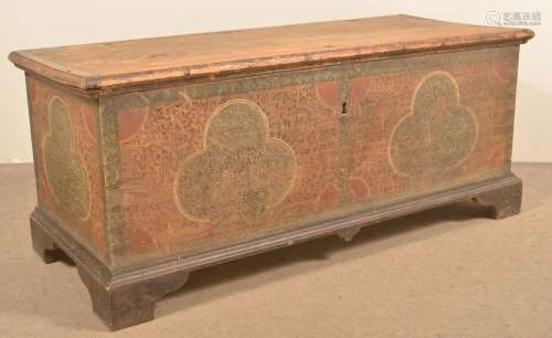 PA Early 19th Century Paint Decorated Dower Chest.