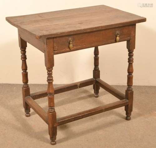 Continental 19th Century Chestnut One Drawer Stand.