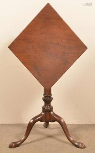 English Queen Anne Tilt Top Candle Stand.