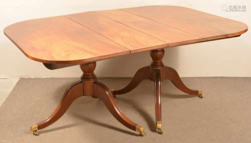 English Federal Double Pedestal Banquet Table.