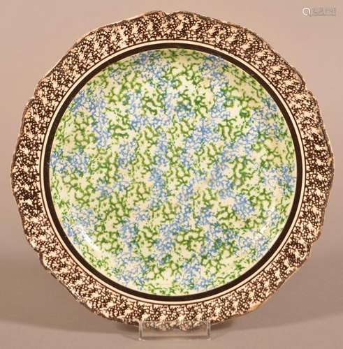 18th Cent. Whieldon Tortoiseshell Glazed Pottery Plate.