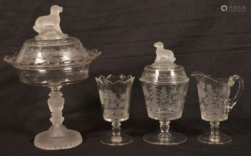 Lot of Miscellaneous Antique Pattern Glass.