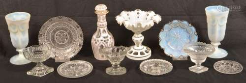 Lot of 18th and 19th Century Sandwich & Opaque Glass.