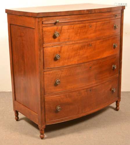 PA Sheraton Cherry Bowfront Chest of Drawers.