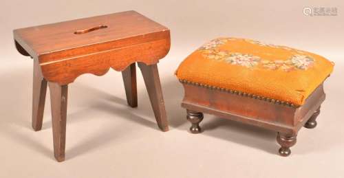 Two Antique Foot Stools.