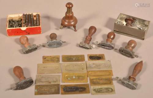 Lot of Antique/Vintage Stencils and Type Setting Items.
