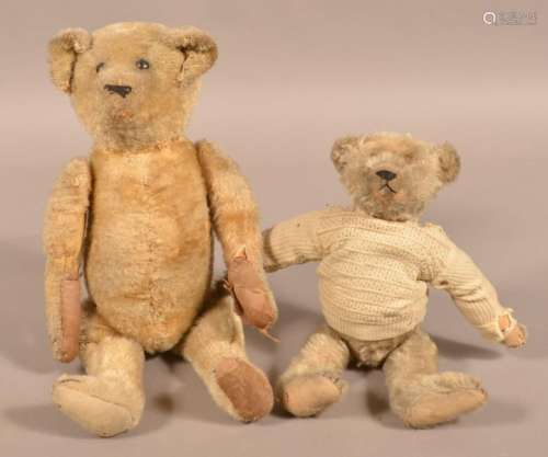 Two Antique Mohair Teddy Bears.