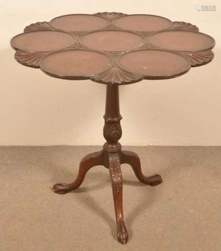 Mahogany Period Style Tilt Top Serving Stand.