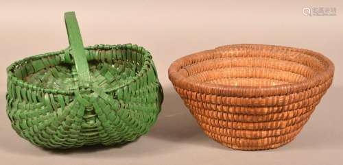 Two Various Antique Baskets.
