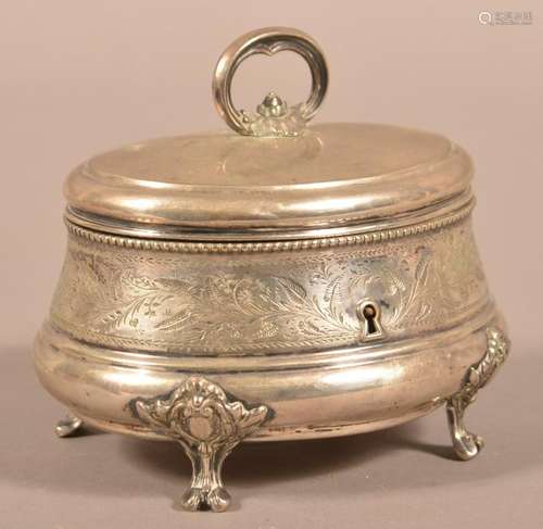 19th Century .800 Silver Bureau Box.