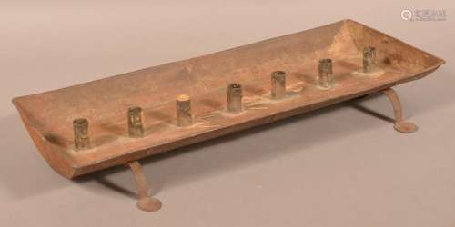 19th Century Tin Candle Holder Trough.
