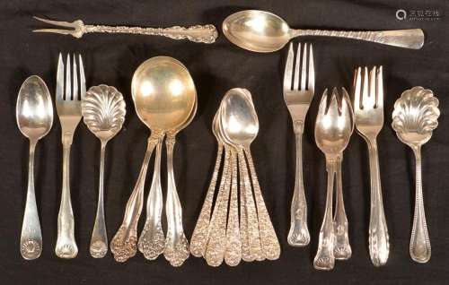 Lot of Miscellaneous Sterling Silver Flatware.
