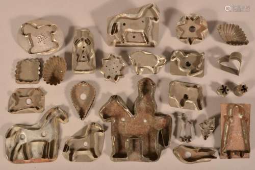 Lot of Antique Cookie Cutters and Molds.