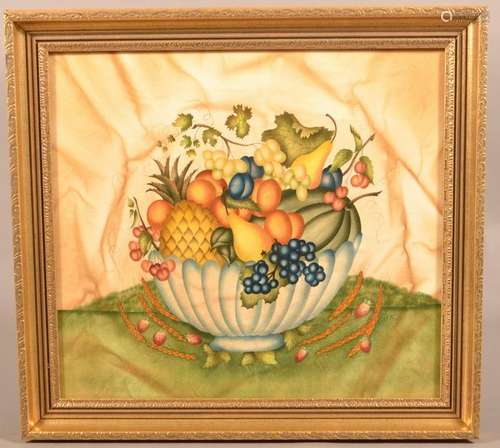 Sandra Jean Coldren  Bowl of Fruit Theorem on Velvet.