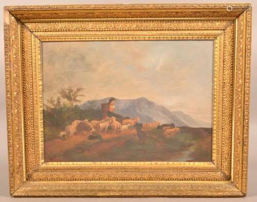 Unsigned 19th Century Oil on Canvas.