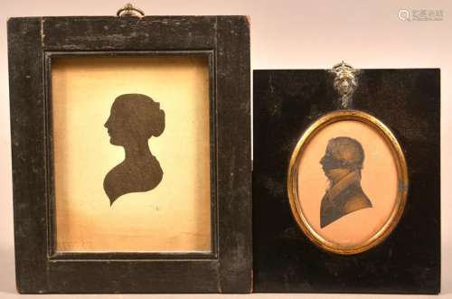 Two 19th Century Silhouettes.